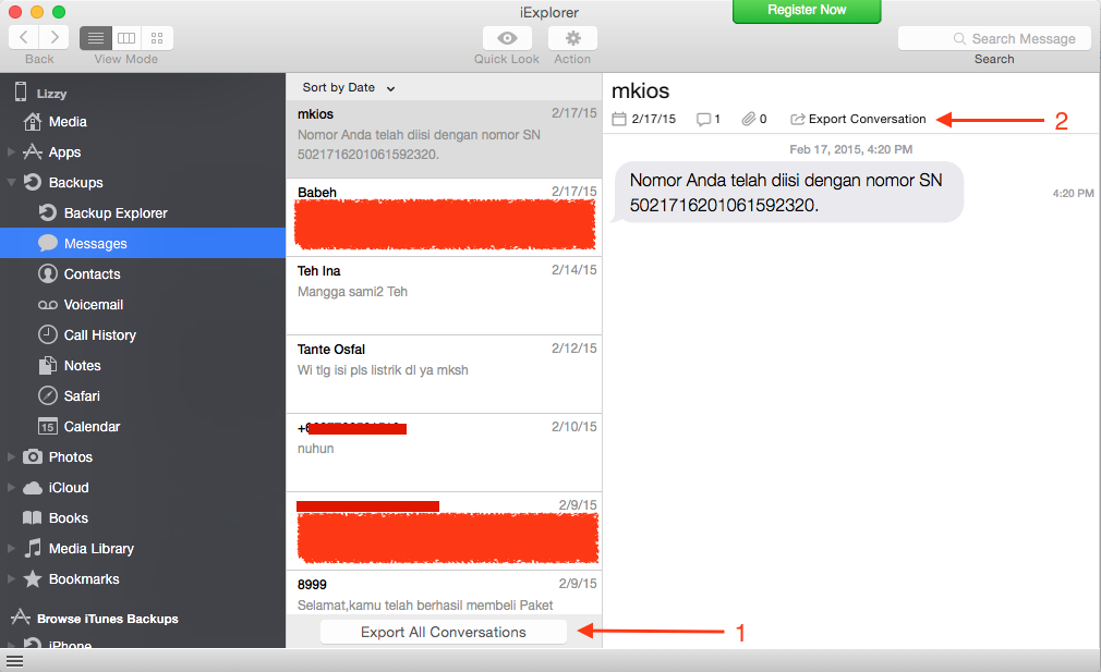 how to save text messages from iphone to mac free
